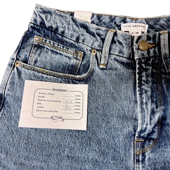 Good American Jeans Womens Size 4 /28 90s Duster Straight High Rise NEW GNDU999T - Picture 9 of 12